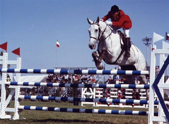 1990 - Mario Prisco at Italian Championship of young horses at Grosseto